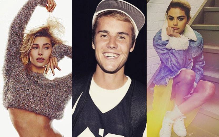Hailey Baldwin ao lado de Selena e Justin