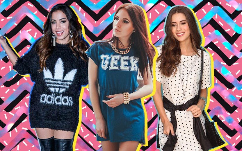 Vestido camiseta: sugestões de looks para ser a rainha do street style!