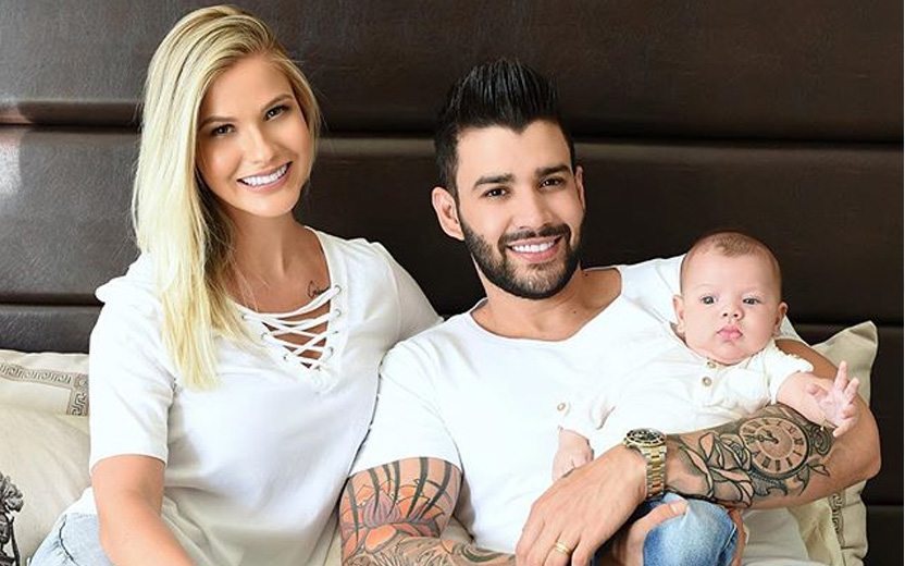 Segundo filho de Gusttavo Lima e Andressa Suita está para chegar. Primeiro filho no colo do casal
