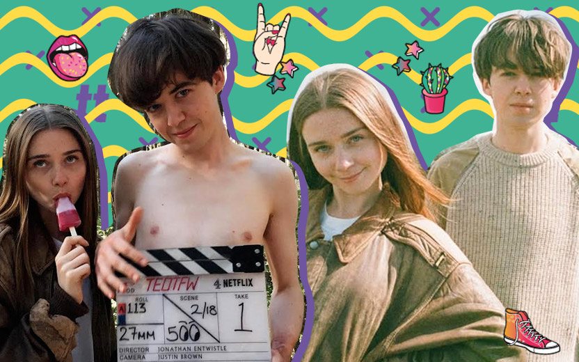 Montagem com personagens da série The End Of The F***ing World (TEOTFW)