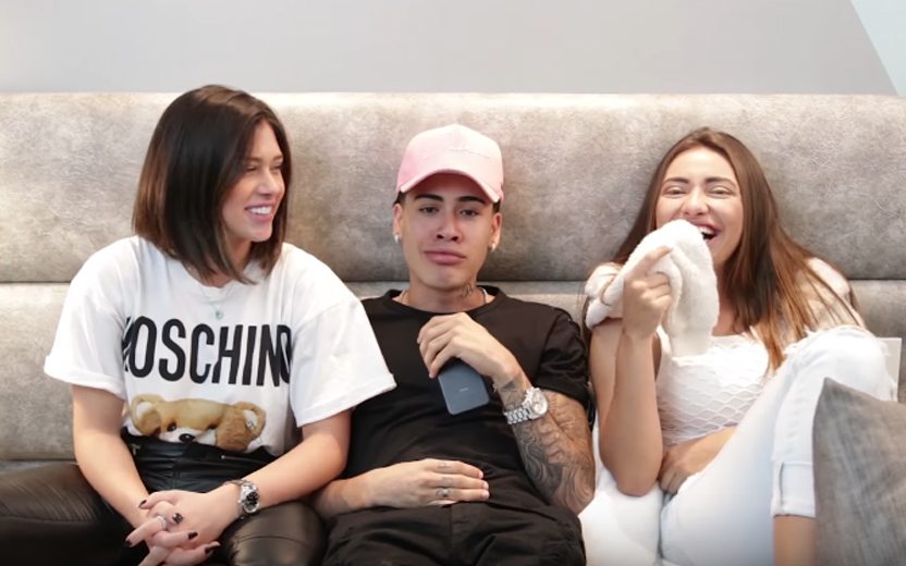 Flavia Pavanelli grava vídeo com Kevinho e Dani Russo