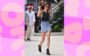 Kendall Jenner usando saia jeans