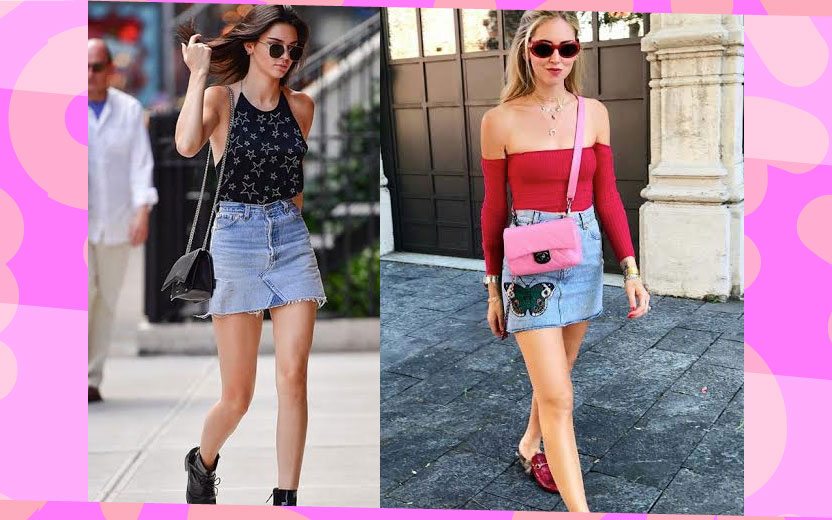 Looks com saia jeans