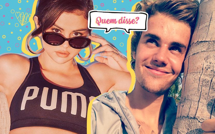 quem disse o que? Montagem com Selena Gomez e Justin Bieber