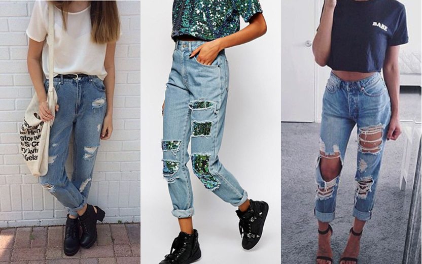 calça jeans boyfriend
