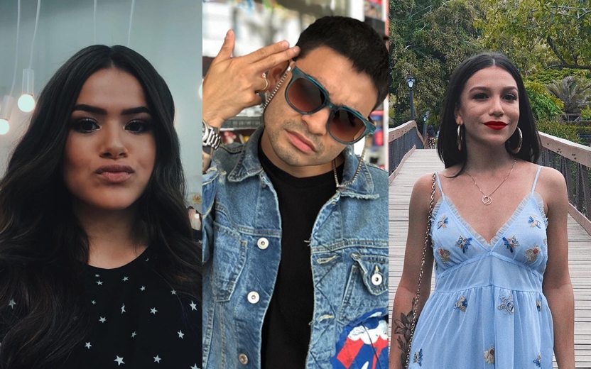 Maisa, Yudi e Priscilla Alcantara em montagem de fotos