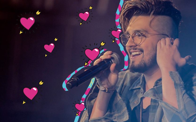 Fãs do Luan Santana: Luan sorrindo e cantando