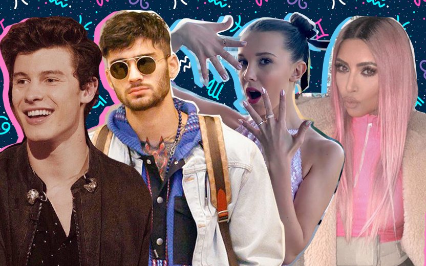 Signos das celebridades: Shawn Mendes, Zayn, Millie Bobby Brown e Kim Kardashian