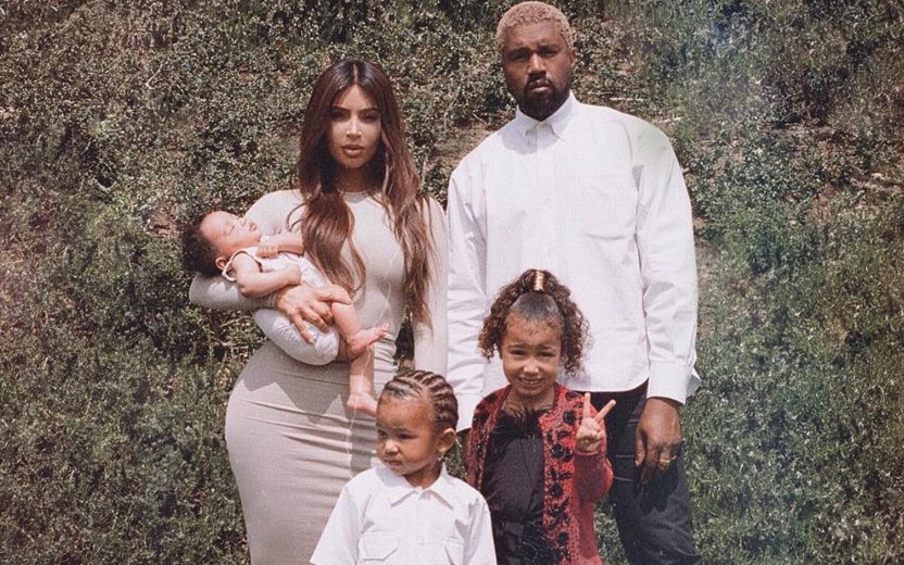 Kim Kardashian, Kanye West e Chicago com North e Saint