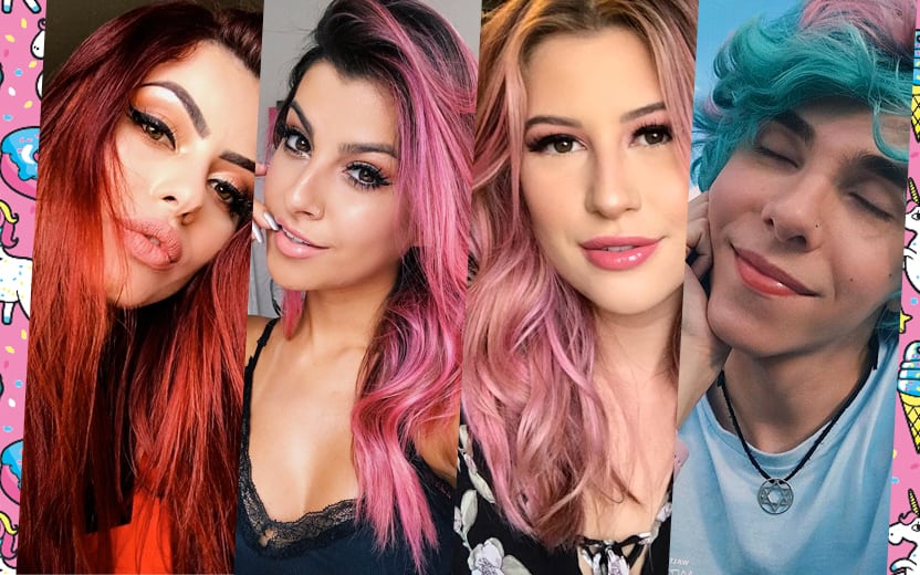 Opções para saber qual cabelo colorido é a sua cara