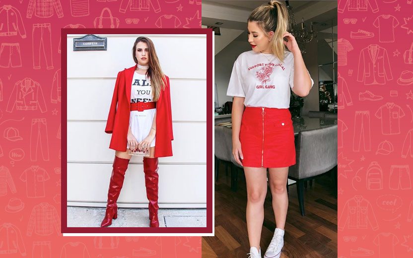 look vermelho