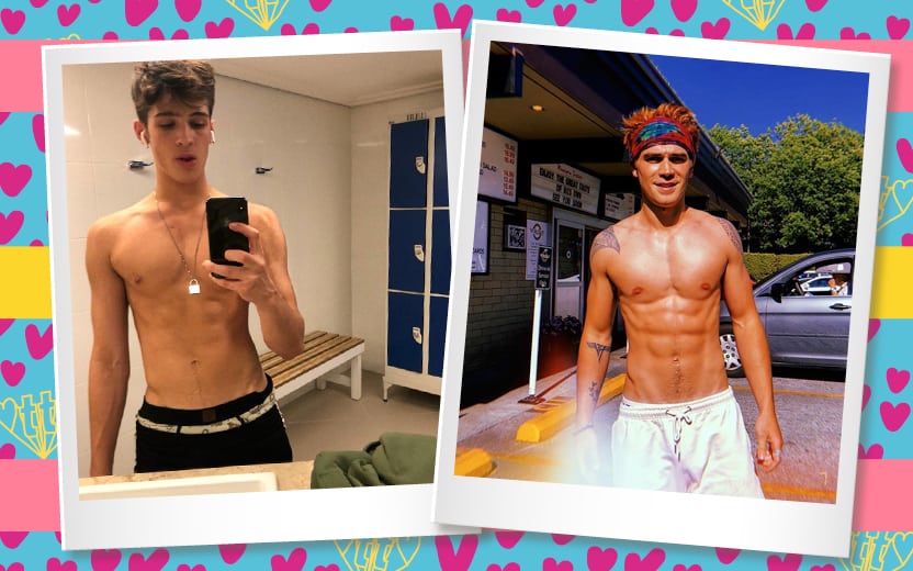 boys que amam exibir o tanquinho nas redes sociais