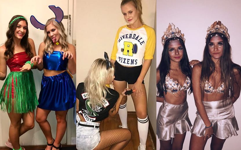 Fantasia de carnaval com a amiga