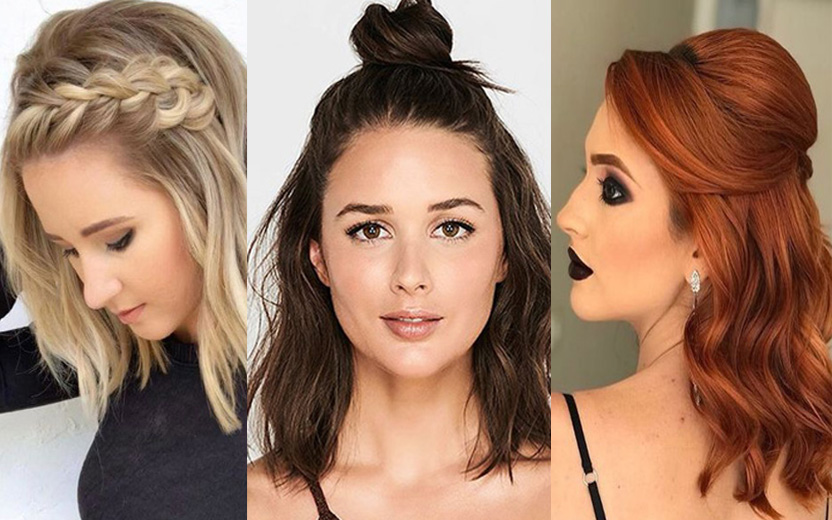 penteado para cabelo médio e curto