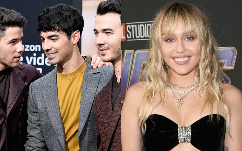 Jonas brothers e miley cyrus