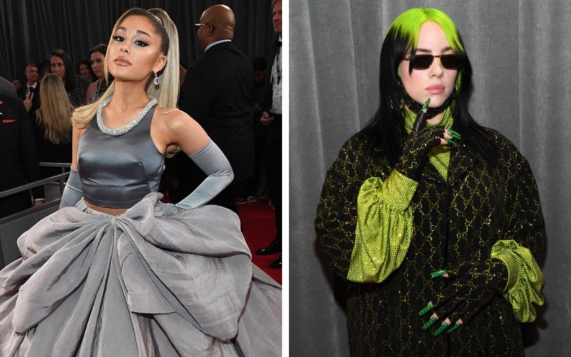 Encontro de Ariana Grande e Billie Eilish vira arte fofa de Wicked!