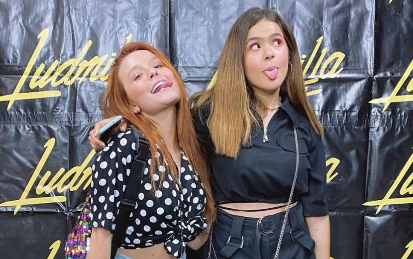 Larissa Manoela e Maisa no show da Ludmilla