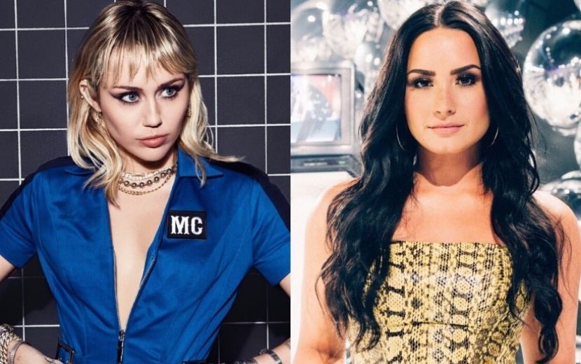 Miley Cyrus brinca sobre affair com Demi Lovato e deixa a musa vermelha!