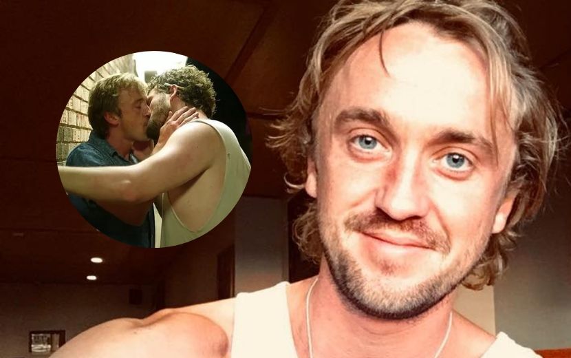 Tom Felton beija irmão de Taylor Swift em trailer de novo filme