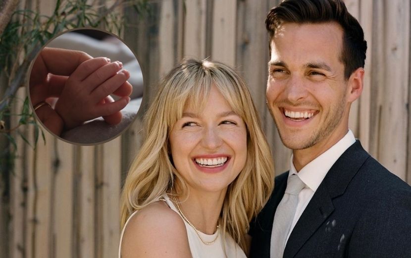 Melissa Benoist, atriz de "Supergirl" e "Glee", dá à luz ao primeiro filho com Chris Wood