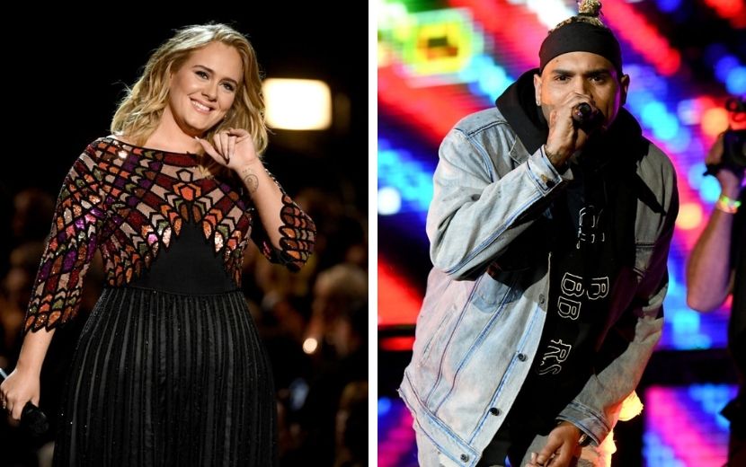 Adele processa jornal por afirmar que ela estaria namorando Chris Brown - entenda