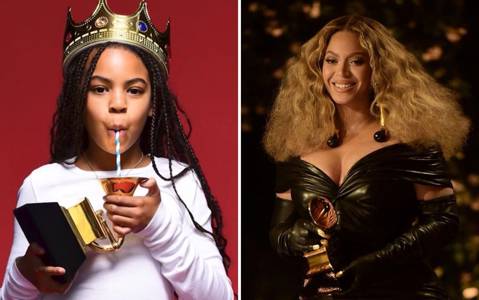 Blue Ivy aparece segurando seu primeiro Grammy em fotos divulgadas por Beyoncé