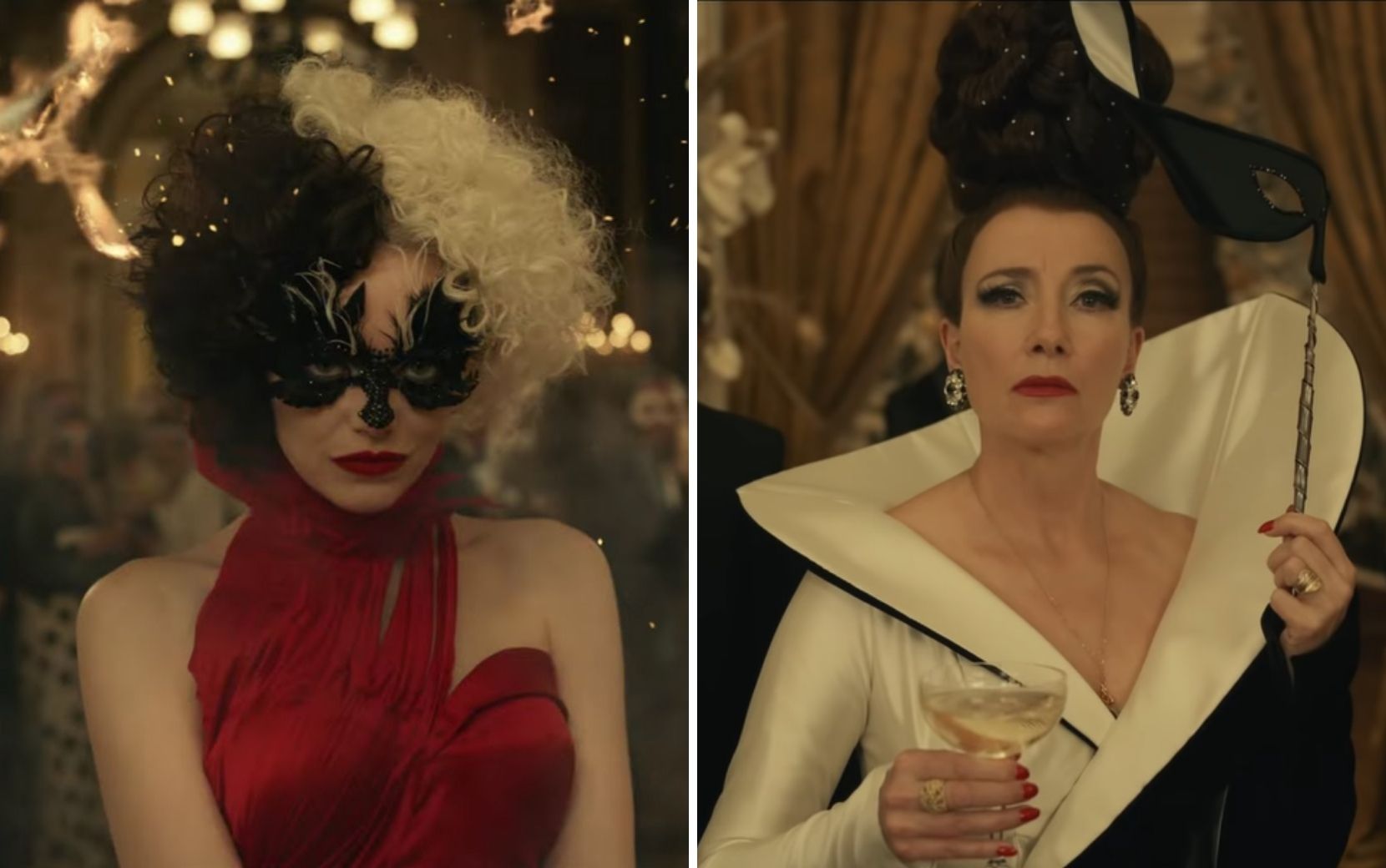 "Cruella" ganha novo trailer com conflitos entre a vilã e a Baronesa Von Hellman