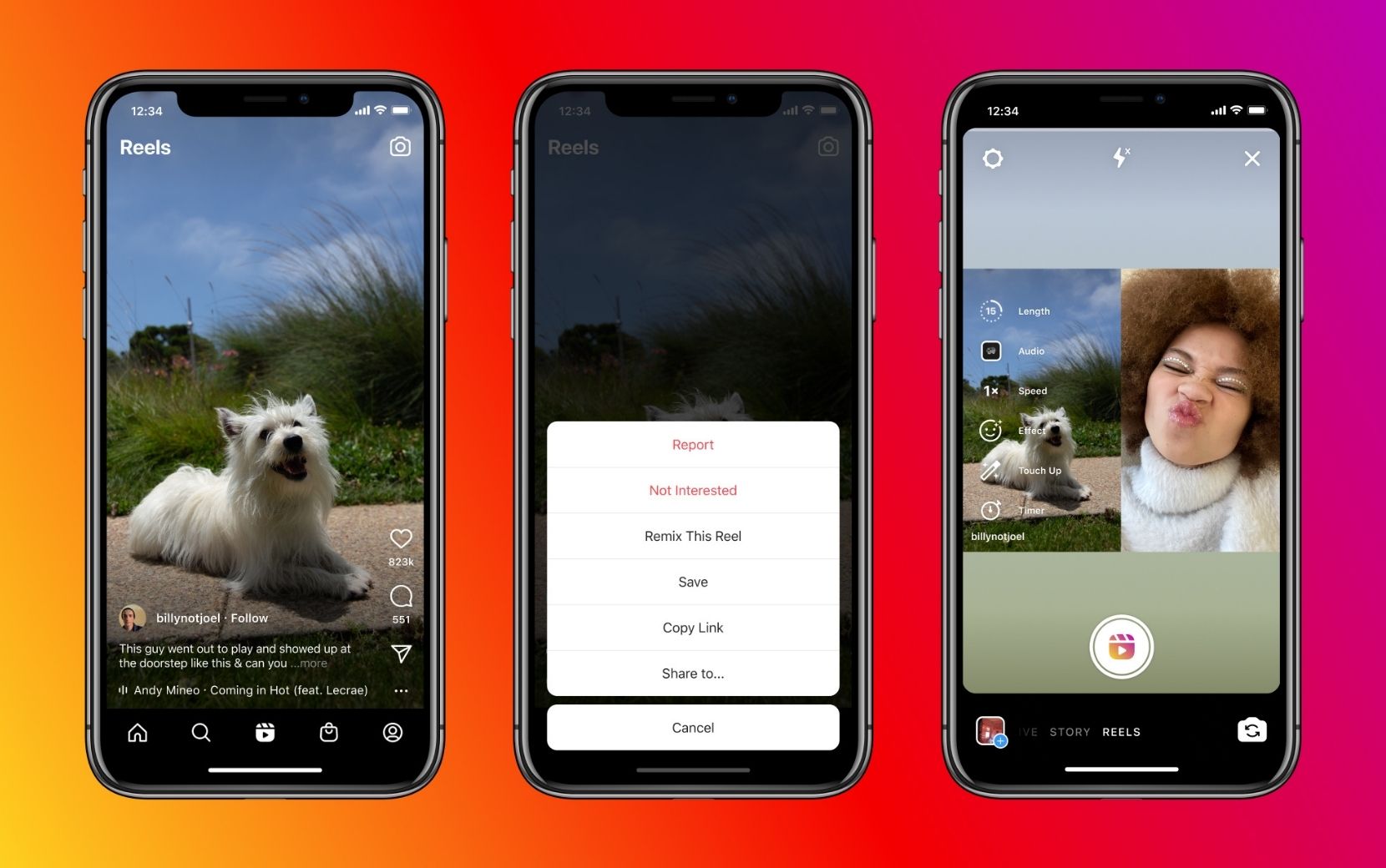 Novidade! Instagram agora tem função Remix, que permite gravar em cima de outros Reels
