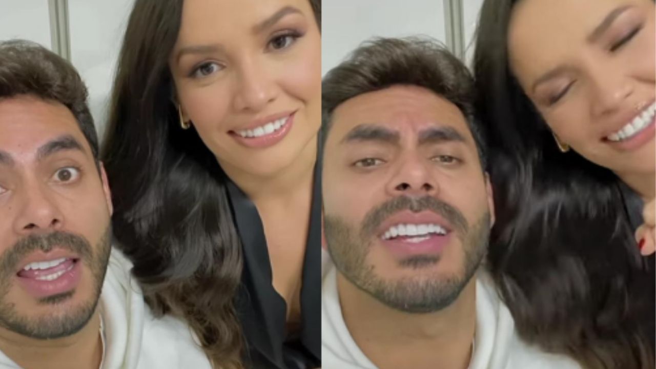 Juliette e Rodolffo se reencontram após BBB21 e ela brinca: "Continua feio"