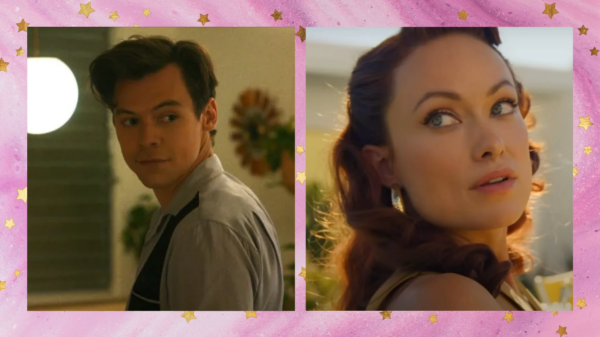 Harry Styles e Olivia Wilde em "Não se preocupe, querida"