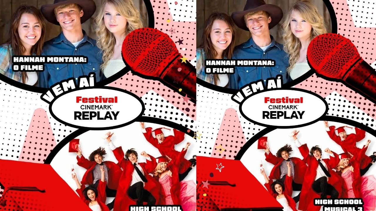 Cinemark Replay traz High School Musical 3 e Hannah Montana – O Filme de volta às telonas por R$ 15Cinemark Replay traz High School Musical 3 e Hannah Montana – O Filme de volta às telonas por R$ 15